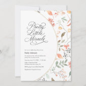 Pretty Watercolor Wildflower Baby Shower Einladung (Vorderseite)