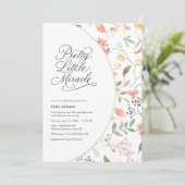 Pretty Watercolor Wildflower Baby Shower Einladung (Stehend Vorderseite)