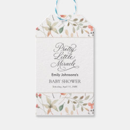 Pretty Watercolor Wildflower Baby Shower Gift Tag Geschenkanhänger