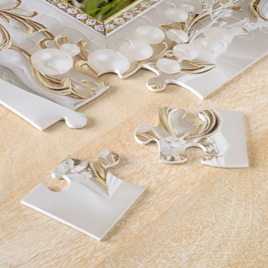 Pretty Wedding Personalized Photo Puzzle (Seite)