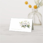 Pretty white apple blossom table name place card platzkarte (Rückseite)