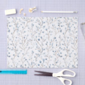 Pretty White Blue Floral Bridal Shower Seidenpapier (Handwerk)