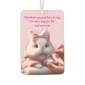 Pretty White Bunny Autolufterfrischer (Rückseite)