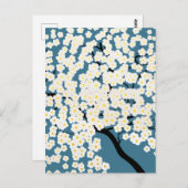 Pretty White Flowers Blossom Tree Art Postkarte (Vorne/Hinten)