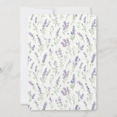 Pretty White Lavender Flowers Wedding Einladung (Rückseite)