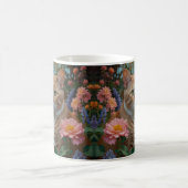 Pretty white orange cat in floral garden kaffeetasse (Mittel)