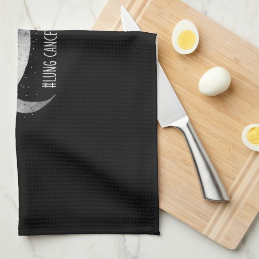 Pretty White Ribbon Support Lung Cancer Awareness. Geschirrtuch (Viertel Falte)