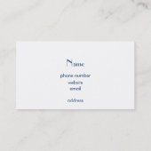 Pretty white swan floating on blue lake visitenkarte (Rückseite)