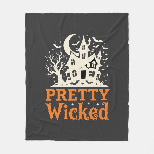 Pretty Wicked Halloween Haunted House_1 Fleecedecke (Vorderseite)