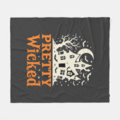 Pretty Wicked Halloween Haunted House_1 Fleecedecke (Vorderseite (Horizontal))