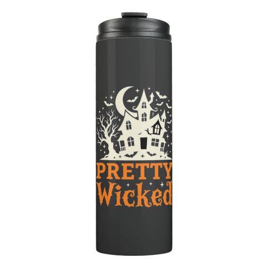 Pretty Wicked Halloween Haunted House_1 Thermosbecher (Vorderseite)
