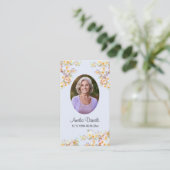 Pretty Wildflower Funeral Prayer Card Telefonnummerkarte (Stehend Vorderseite)