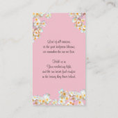 Pretty Wildflower Funeral Prayer Card Telefonnummerkarte (Rückseite)