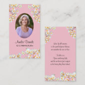 Pretty Wildflower Funeral Prayer Card Telefonnummerkarte (Vorne/Hinten)