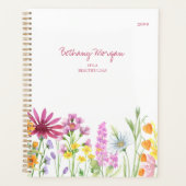 Pretty Wildflowers and Editable Quote Personalized Planer (Vorderseite)