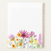 Pretty Wildflowers and Editable Quote Personalized Planer (Rückseite)
