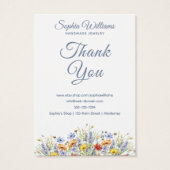 Pretty Wildflowers Boarder Earring Display Card (Rückseite)
