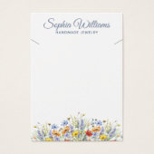 Pretty Wildflowers Border Necklace Display Card (Vorderseite)