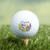 Pretty wildflowers with custom name womens golfball (Insitu T-Shirt)