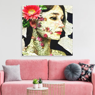 Pretty Woman Art Collage   Leinwanddruck