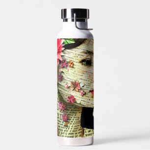 Pretty Woman Kunstcollage Trinkflasche