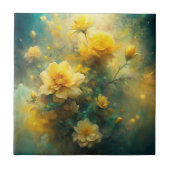 Pretty Yellow Flowers Fliese (Vorderseite)