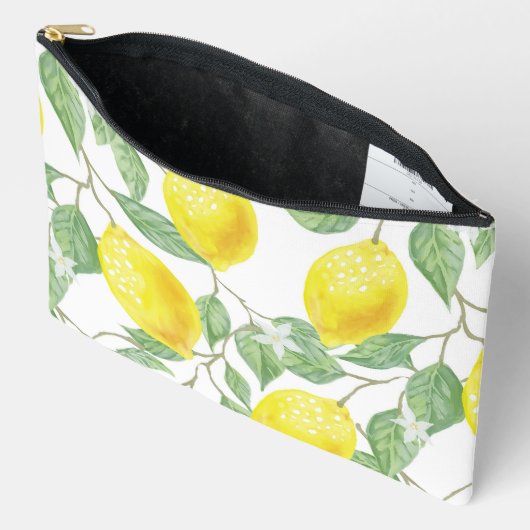Pretty Yellow Lemons Zubehörtasche (Offen)