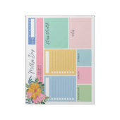 Pretty Yellow Pink Flowers Your Day To Do Lists Notizblock (Rotiert)