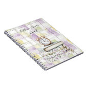 Pretty Yellow Purple Floral Books Alarm Clock Notizblock (Rechte Seite)