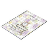 Pretty Yellow Purple Floral Books Alarm Clock Notizblock (Linke Seite)