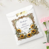 Pretty Yellow sunflower with art frame wedding Geschenktütchen (Versiegelt)