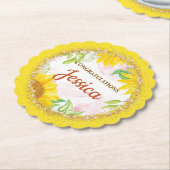 Pretty Yellow Sunflowers Baby Shower Untersetzer (angewinkelt)