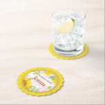 Pretty Yellow Sunflowers Baby Shower Untersetzer<br><div class="desc">Pretty Yellow Sunflowers Baby Shower paper coaster,  change the text yourself when you order</div>