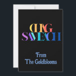 PrettyColorful Chag Sameach JewishFestivalGruß Feiertagskarte<br><div class="desc">Ein modernes,  farbenfrohes Chag Sameach Textdesign bedeutet glückliche Ferien ist ein guter Gruß für viele der verschiedenen jüdischen Festivals.</div>