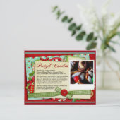 Pretzel Candy Christmas RECIPE CARD Feiertagspostkarte (Stehend Vorderseite)