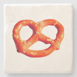 Pretzel Knot Snacks Bretzels Stone Untersetzer