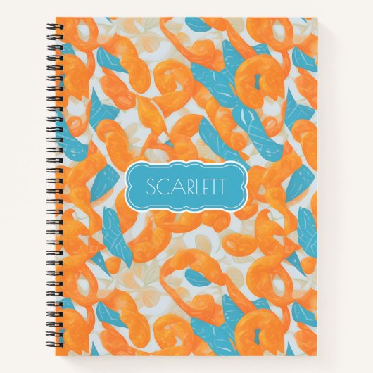 Pretzel Mosaik Personalisiertes Muster Notizblock (Vorderseite)