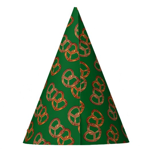Pretzel Motif, Holly: Weihnachtsfarben nach Maß Partyhütchen (Rückseite)