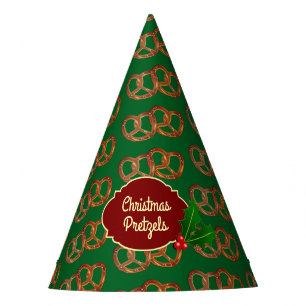 Pretzel Motif, Holly: Weihnachtsfarben nach Maß Partyhütchen