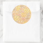 Pretzel Muster Runder Aufkleber (Tasche)