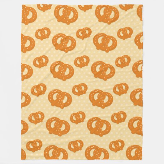 Pretzel Muster | Spaß und leckeres Snack-Design Fleecedecke (Vorderseite)