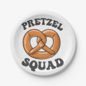 Pretzel Squad Funny Oktoberfest Pretzel Lover Germ Pappteller (Vorderseite)