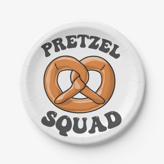 Pretzel Squad Funny Oktoberfest Pretzel Lover Germ Pappteller (Vorderseite)