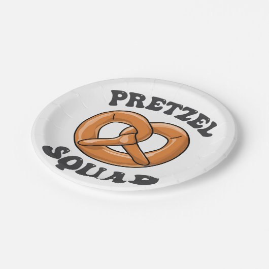 Pretzel Squad Funny Oktoberfest Pretzel Lover Germ Pappteller (Schrägansicht)
