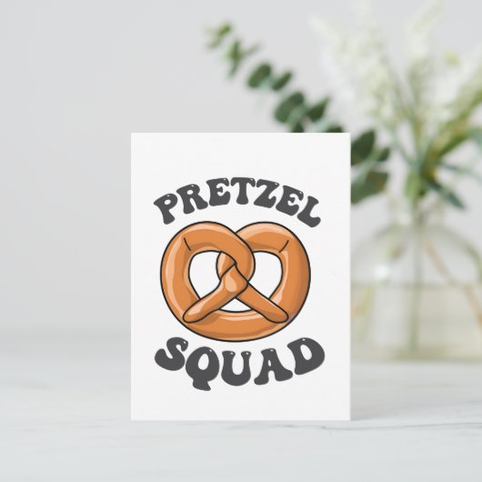 Pretzel Squad Funny Oktoberfest Pretzel Lover Germ Postkarte (Stehend Vorderseite)