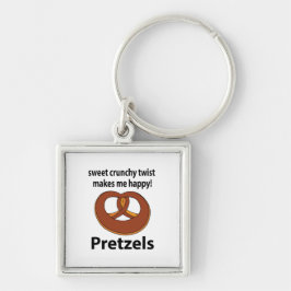 Pretzel Sweet Crunchy Drehung macht mich glücklich Schlüsselanhänger