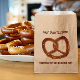 Pretzel - Weich-Brot-Knoten - 2 Zeilen benutzerdef Geschenktütchen