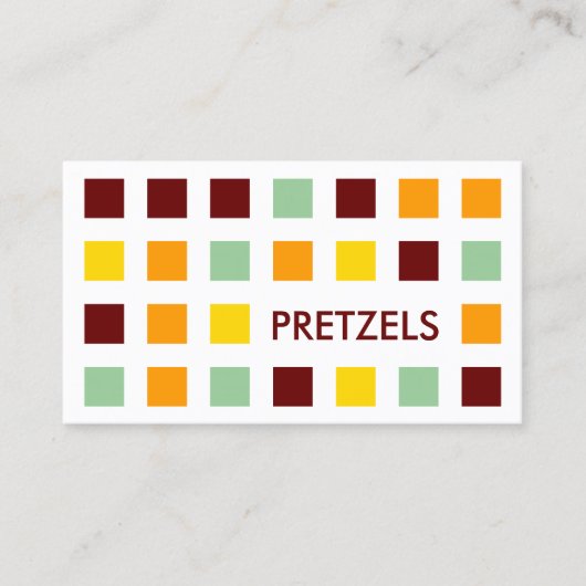 PRETZELS (Mod-Quadrate) Visitenkarte (Vorderseite)