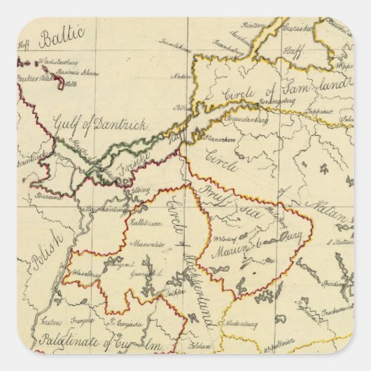 Preußen 3 quadratischer aufkleber (Vorderseite)