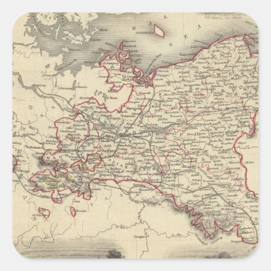 Preußen 5 quadratischer aufkleber (Vorderseite)